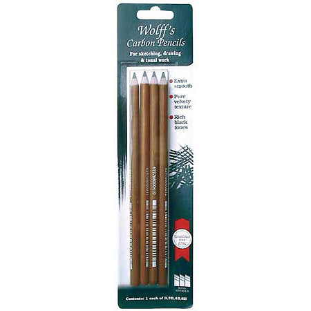 PENC CARBON PENCILS WOLFF 4/PK