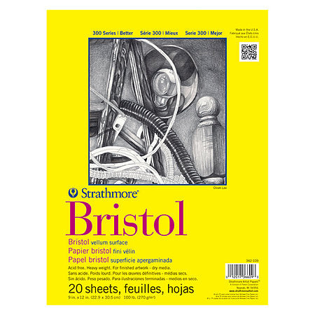 DRAW PAD BR 11X14 SMOOTH BRISTOL SPIRAL ART PAD