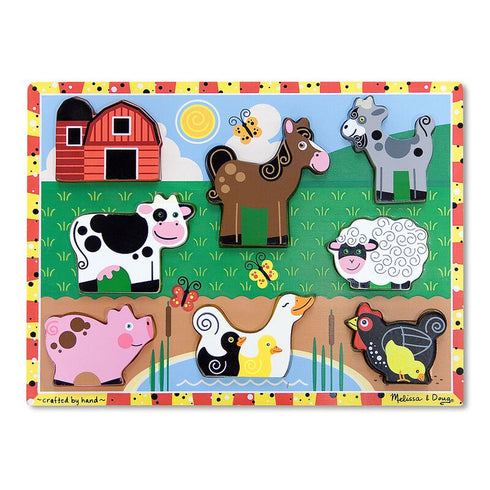 MELISSA & DOUG - FARM ANIMALS CHUNKY PUZZLE