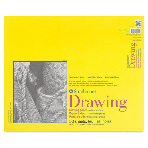 300 SERIES DRAWING PAD - 14" X 17", GLUE BOUND, 50 SHEETS