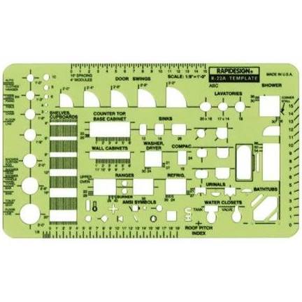 ARC TEMP 1/8" ARCHITECT TEMPLATE