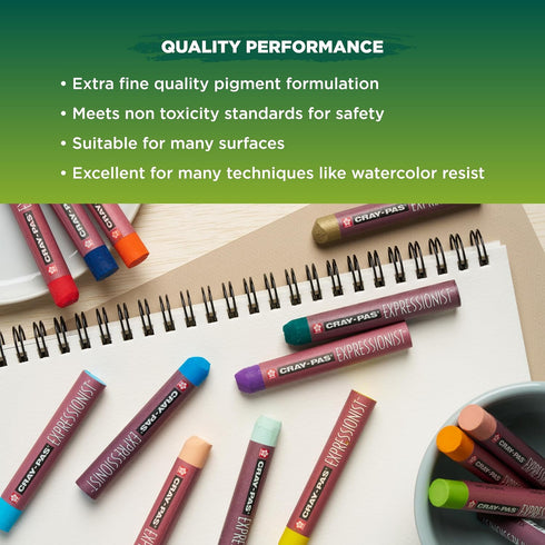 SAKURA CRAY-PAS EXPRESSIONIST OIL PASTEL SET - SOFT OIL PASTELS FOR ARTISTS - 25