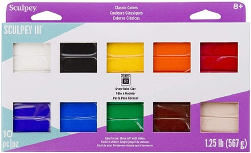 Sculpey III Set - Classic Clay Collection, Set of 10