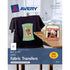 Avery Printable T-Shirt Transfers, For Use on Dark Fabrics, Inkjet Printers, 5ct
