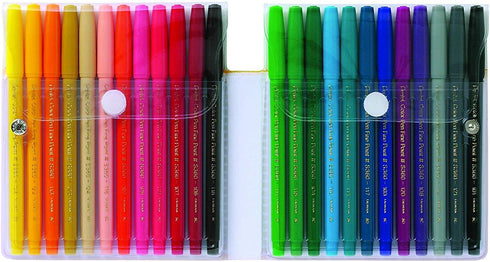 PENTEL COLOR MARKER SET, FINE FIBER TIP, ASSORTED COLORS, SET OF 24