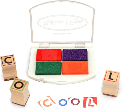 STAMP SET ALPHABET WOOD