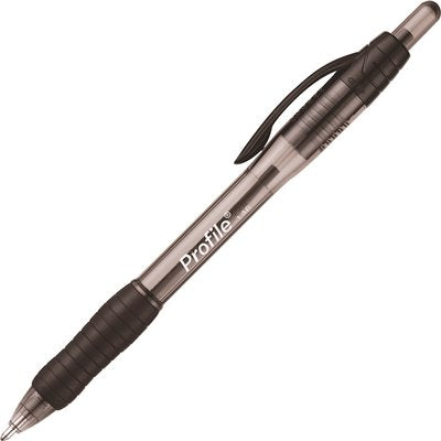 PAPER MATE PROFILE BALLPOINT RETRACTABLE PEN, BLACK INK BOLD DOZEN
