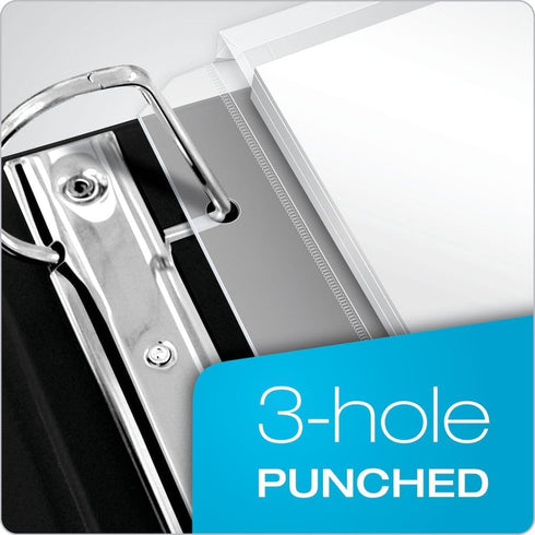 ZIPPER BINDER POCKET CLEAR 3PK