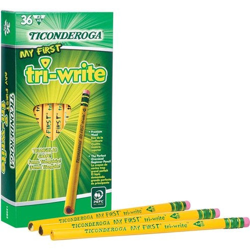 Ticonderoga Tri-Write Beginner No. 2 Pencils - Box of 36