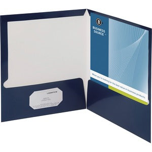NAVY BLUE LAMINATED FOLDER - BOX OF 25