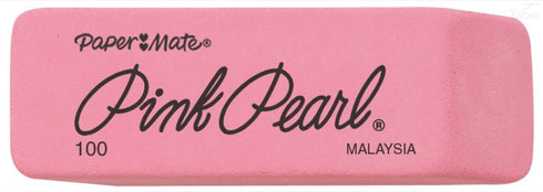 PAPER MATE PINK PEARL RUB ERASER, MEDIUM, BOX OF 24