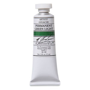 PERM GREEN LIGHT GOUACHE 15ML M GRAHAM