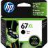 HP 67XL High Yield Black Original Ink Cartridge, HEW 3YM57AN#140