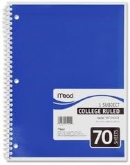 BOOK,NOTE,WRBND,10.5X8,70CT