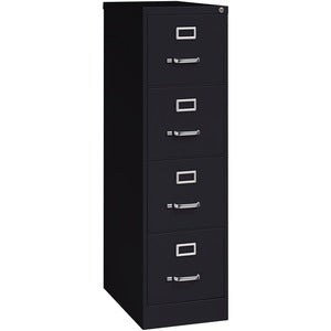 LORELL 15 IN. X 25 IN. X 52 IN. BLACK 4-DRAWER VERTICAL FILE WITH LOCK - KITTITA