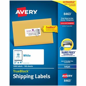 2X4 WHITE INKJET LABELS
