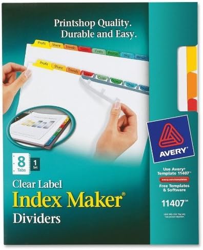 CLEAR LABEL DIVIDERS