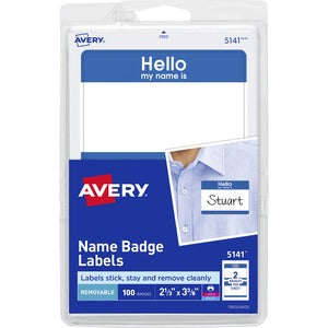 HELLO BADGES BLUE