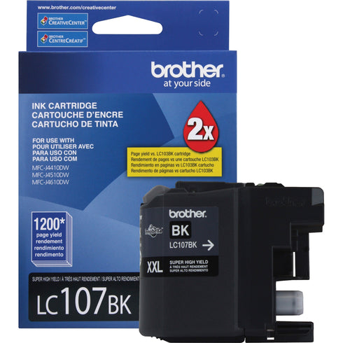 Brother Genuine Innobella LC107BK Super High Yield Black