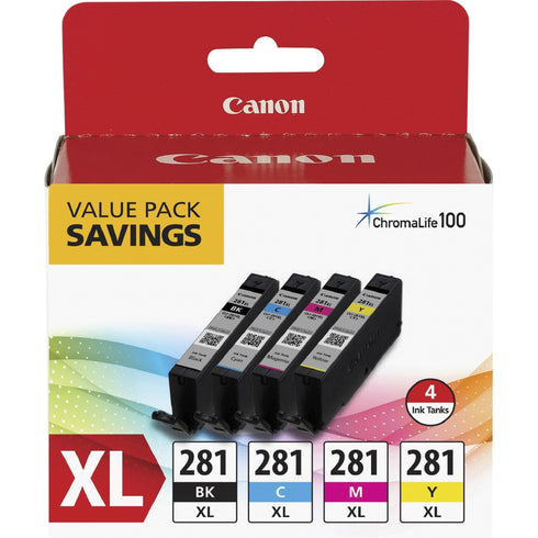 Canon CLI-281XL- Value Pack - Multicolor - 4 / Pack