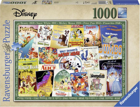 DISNEY VINTAGE MOVIE POSTERS 1000 PC PUZZLE - RAVENSBURGER