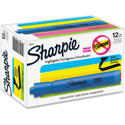 Sharpie Accent Highlighters, Turquoise Blue, Pack Of 12