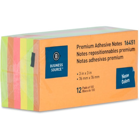 SN 3X3 STICKY NOTES NEON REMOVABLE