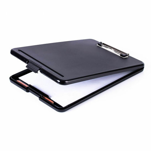 BUSINESS SOURCE 9 IN. X 13 IN. STORAGE CLIPBOARD, PLASTIC, LETTER, BLACK