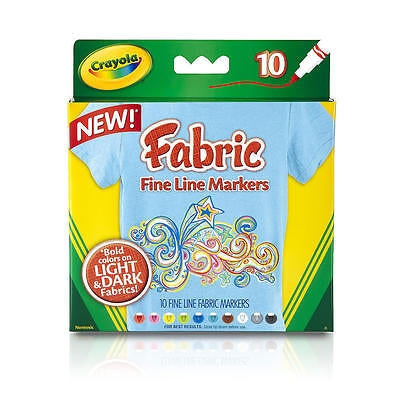 FABRIC MARKERS CRAYOLA 10/PK