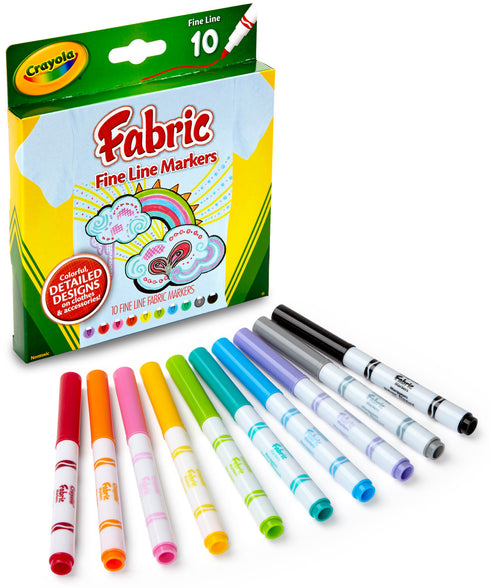 FABRIC MARKERS CRAYOLA 10/PK