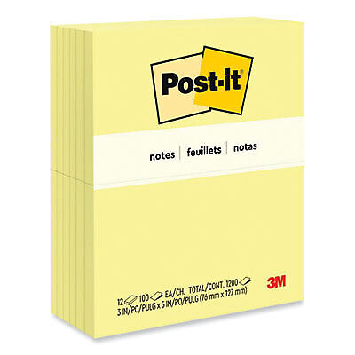 3X5 YELLOW POST-IT NOTES - PACK OF 12