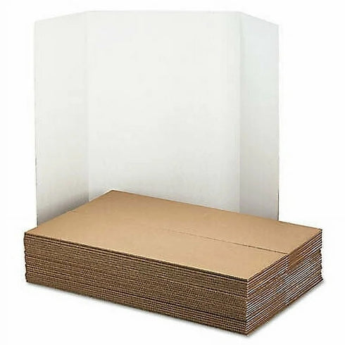 WHITE TRI-FOLD BOARDS - BOX OF 24