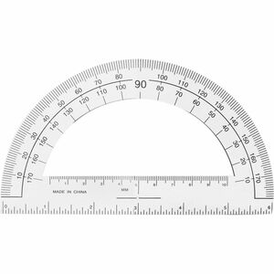 Plastic Protractor, 6" Ruler B