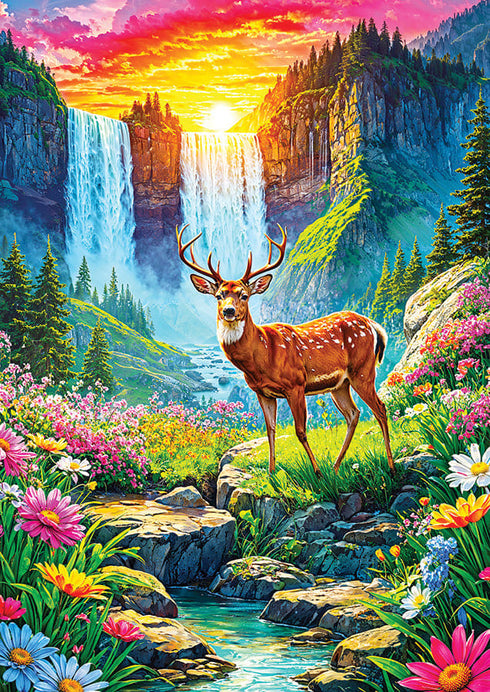 DEER PARADISE 1000 PIECE JIGSAW PUZZLE - ENJOY