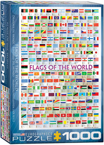FLAGS OF THE WORLD 1000 PIECE PUZZLE