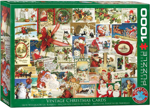 EUROGRAPHICS VINTAGE CHRISTMAS CARDS 1000 PIECE JIGSAW PUZZLE