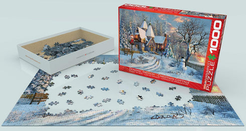 EUROGRAPHICS CHRISTMAS COTTAGE 1000 PIECE JIGSAW PUZZLE - DAVISON. DOMINIC