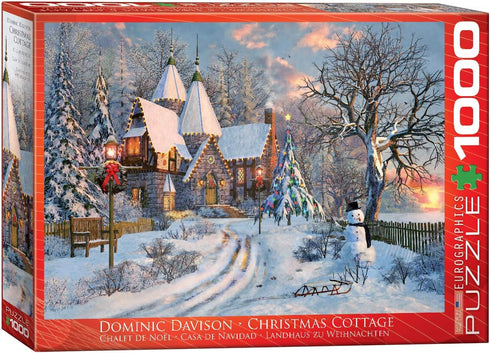 EUROGRAPHICS CHRISTMAS COTTAGE 1000 PIECE JIGSAW PUZZLE - DAVISON. DOMINIC
