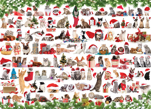 EUROGRAPHICS HOLIDAY CATS 1000 PIECE PUZZLE
