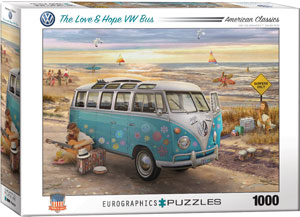 EUROGRAPHICS LOVE AND HOPE VW BUS 1000 PIECE PUZZLE