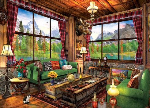 EUROGRAPHICS COZY CABIN 1000 PIECE JIGSAW PUZZLE - DAVISON. DOMINIC