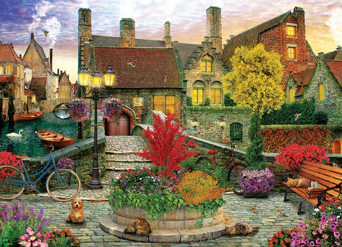 EUROGRAPHICS OLD TOWN LIVING 1000 PIECE JIGSAW PUZZLE - MCLEAN. DAVID