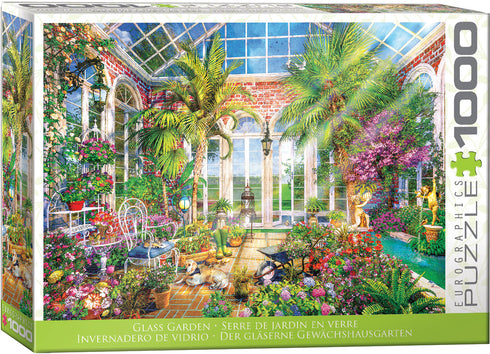 EUROGRAPHICS GLASS GARDEN 1000 PIECE JIGSAW PUZZLE - DAVISON. DOMINIC
