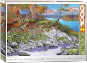 EUROGRAPHICS CABIN VISITORS 1000 PIECE JIGSAW PUZZLE - LAMBSON. HAYDEN