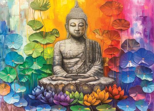 COLORFUL BUDDAH 1000 PIECE JIGSAW PUZZLE - EUROGRAPHICS