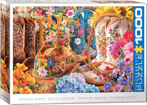 EUROGRAPHICS COWGIRL BOOTS 1000 PIECE JIGSAW PUZZLE - STEWART. LARS