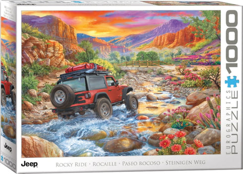 EUROGRAPHICS JEEP ROCKY RIDE 1000 PIECE JIGSAW PUZZLE - BIGELOW ILLUSTRATIONS