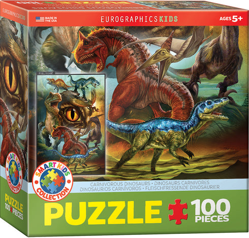 EUROGRAPHICS CARIVOROUS DINOSAURS 100 PIECE PUZZLE