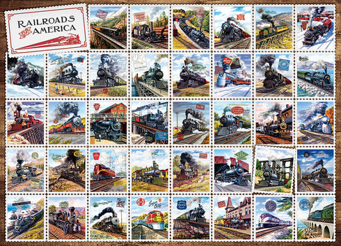 RAILROADS OF AMERICA 1000 PIECE PUZZLE - WIND RIVER STUDIOS