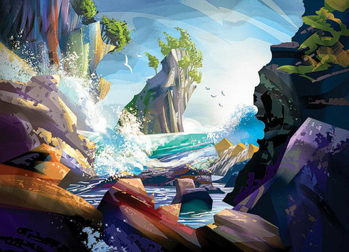 COASTAL WAVES 1000 PIECE JIGSAW PUZZLE - HITCHCOX. DALE